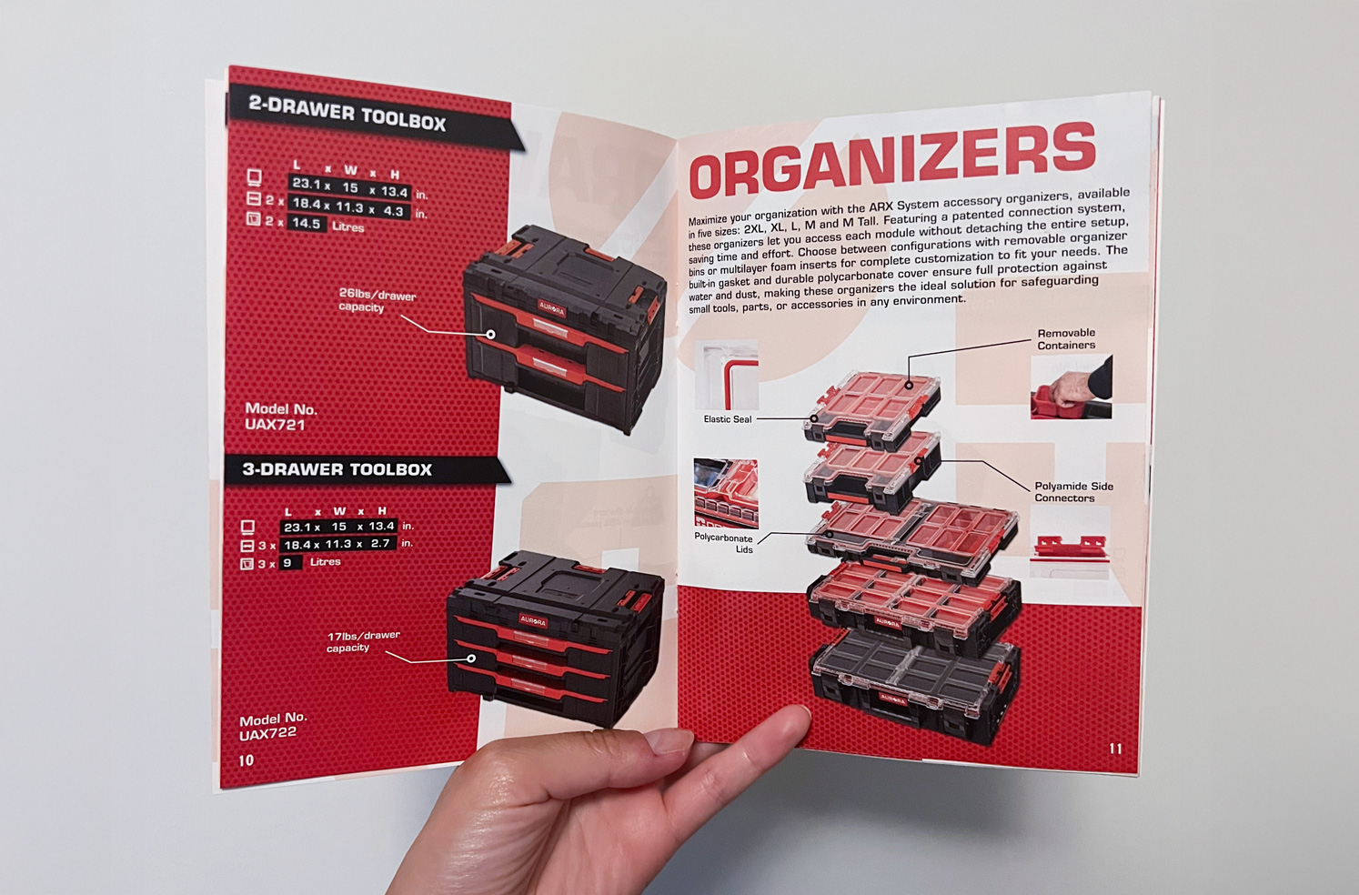 inside pages of the ARX catalogue