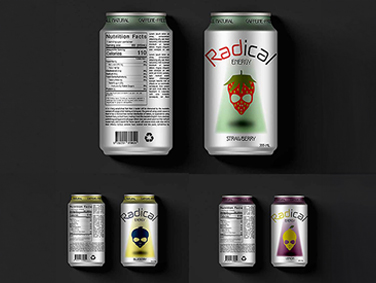 Radical Energy Drink Can Design